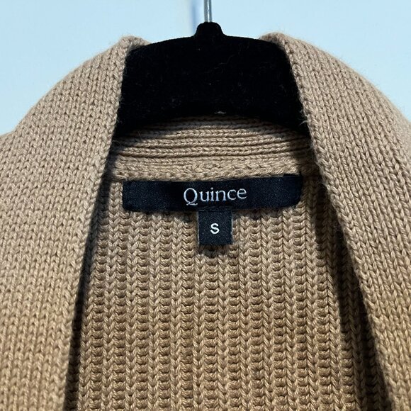 Quince 100% Organic Cotton Oversized Cardigan in Camel - Picture 6 of 8